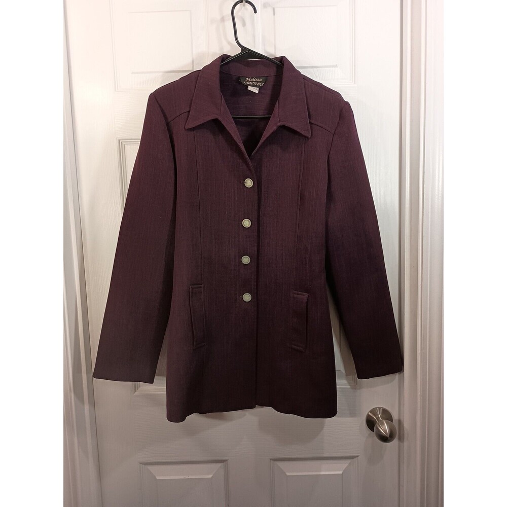 Melissa Lawrence Blazer Jacket Size 10 Purple